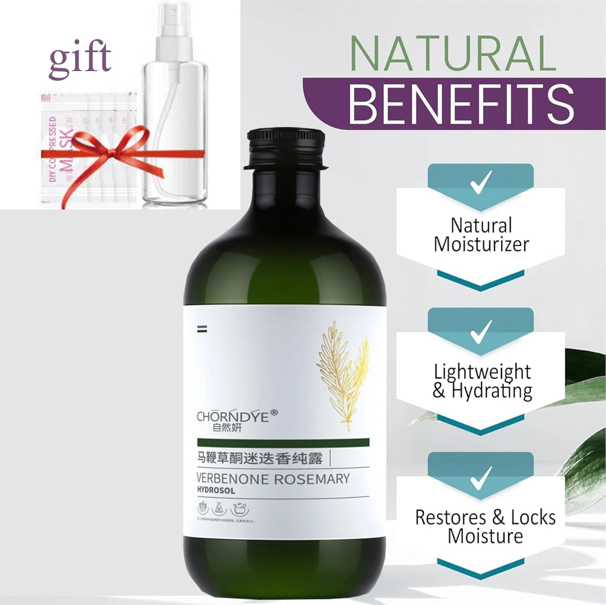 Face Care Water Nourishing Skin Improve Dullness Facial Toner Verbenone Rosemary Hydrosol Korean Skincare Products 500ml
