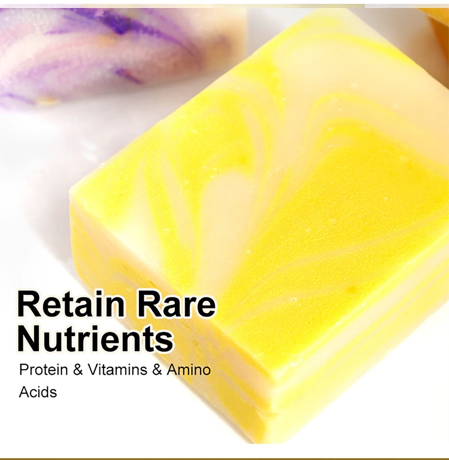 LKIAE Lemon Vitamin C Soap — lemon extract + vitamin C — soap bar on white surface