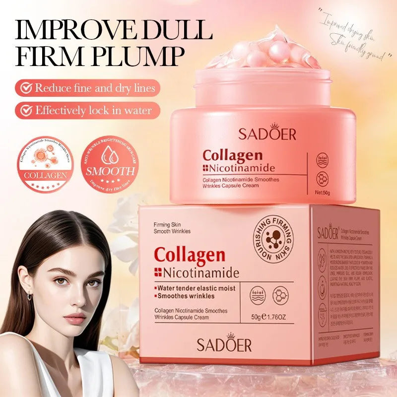 SADOER — Collagen Niacinamide Face Cream — Product packaging front detail with label