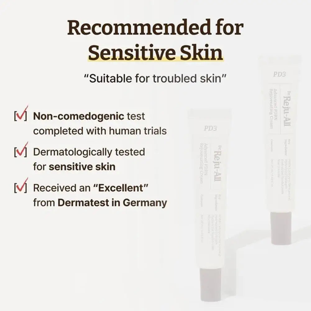 Advanced PDRN cream with niacinamide and collagen in a jar for skin repair and firming
