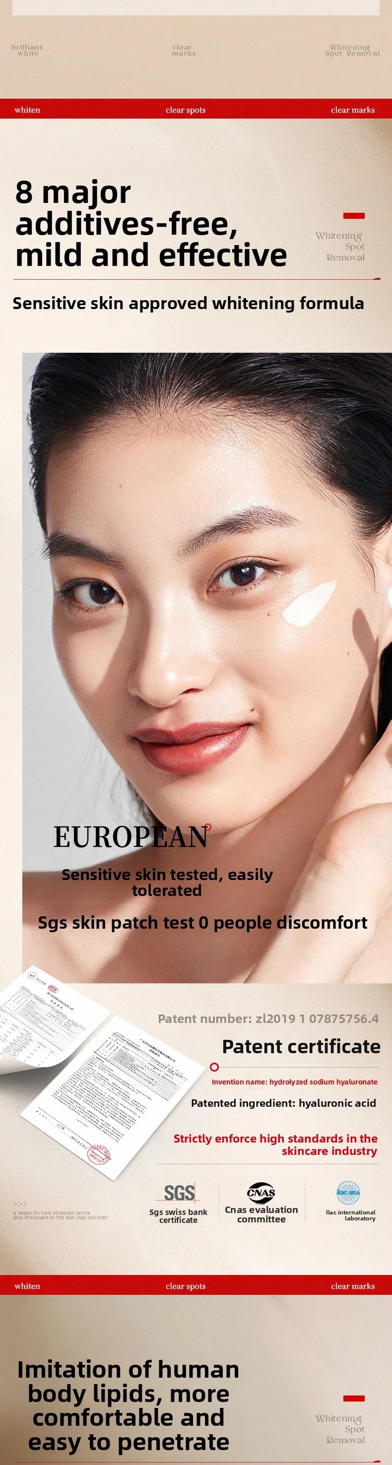 RUYI 377+577 Whitening Spot Fading Repair Cream Deep Moisturizing Freckle Fade Brightening Hydrating Face Cream
