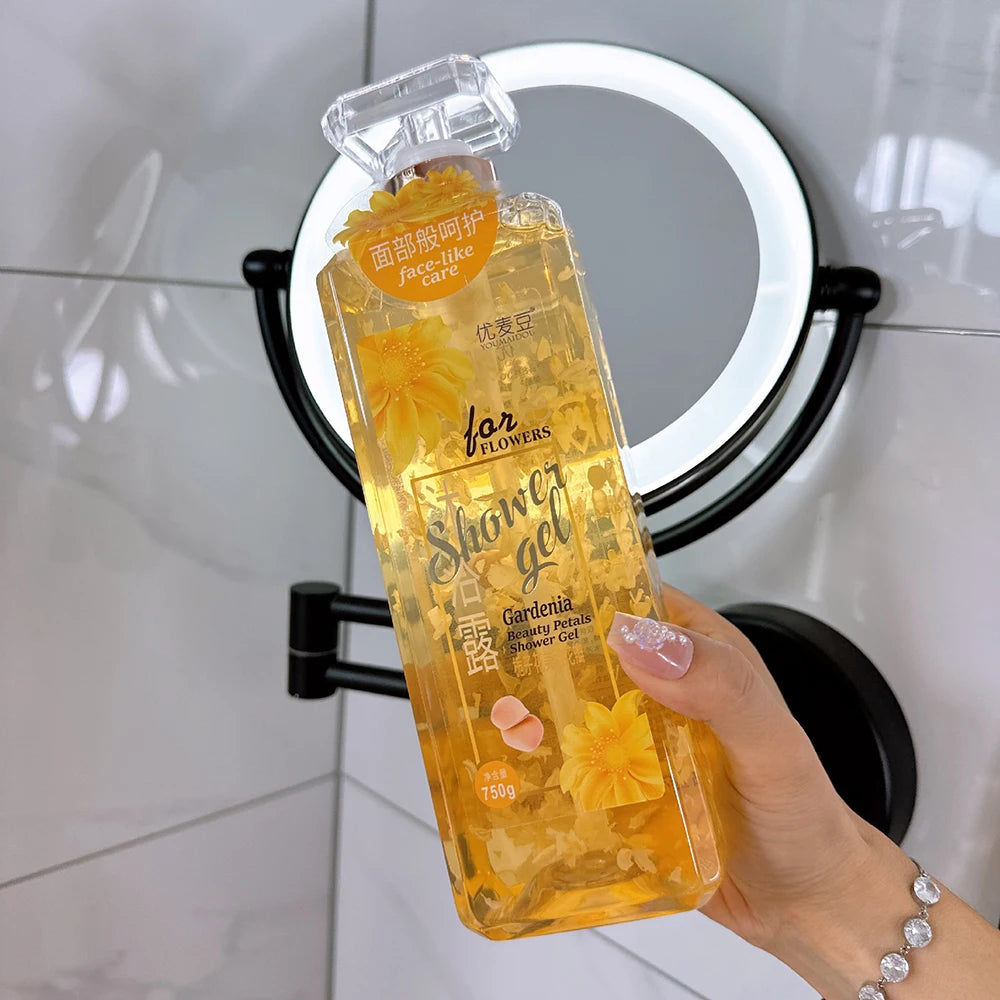 YUMAIDOO Mango Peach Bubble Shower Gel — Mango & Peach — Full product line lifestyle display