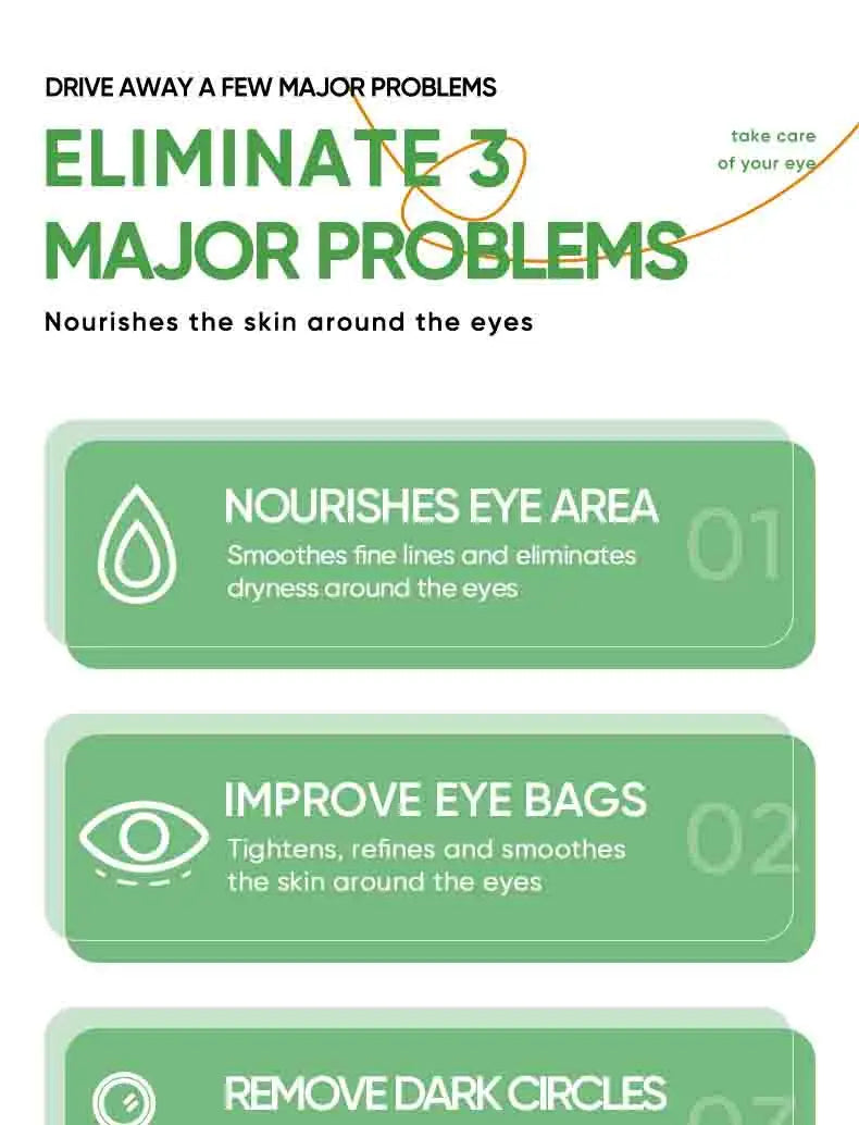 SADOER Aloe Vera Eye Cream Anti Dark Circles Eye Bags Remover Nourishing Moisturizing Firming Eyes Creams Skin Care Proudcts