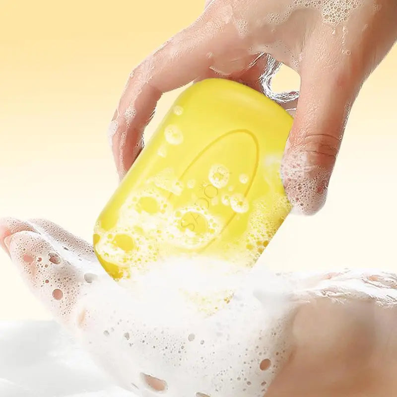 Sulfur soap bar formulated to remove mites and moisturize the skin.