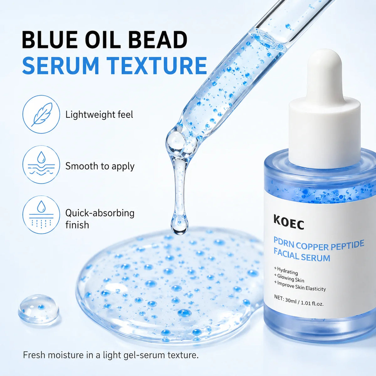 KOEC PDRN Copper Peptide Facial Serum — 30 ml — product gallery image 2