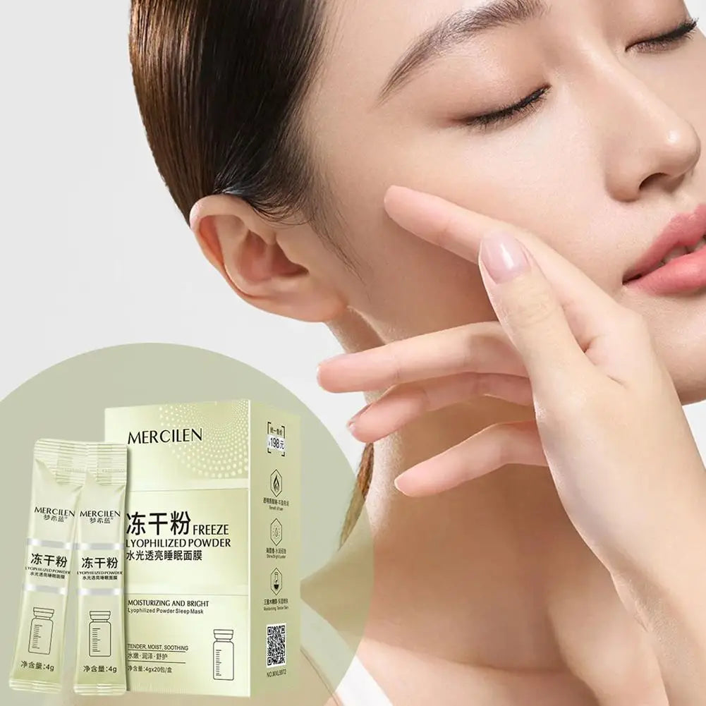 MERCILEN Collagen Brightening Sleeping Mask — Collagen — Before and after brightening and firming results