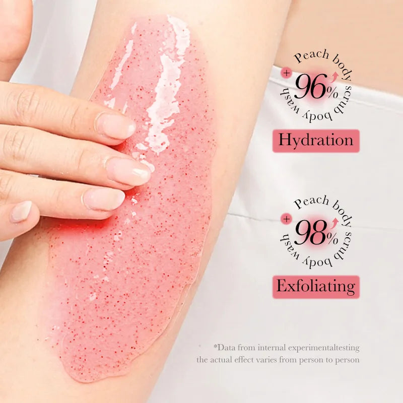SADOER Peach Fruit Body Scrub Shower Gel