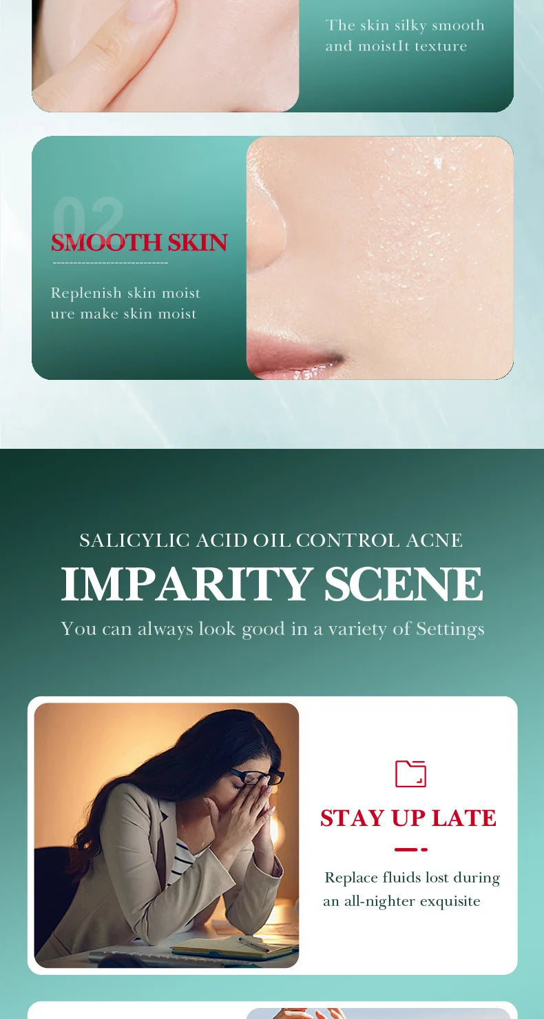 1/3pcs SADOER Fullerene Salicylic Acid Nicotinamide Serum Facial Moisturizing Anti-aging Facial Essence Beauty Skin Care