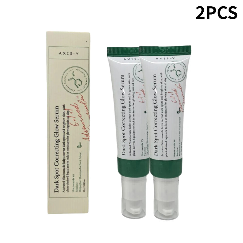 Dark spot correcting glow serum cream bottle with advanced formula