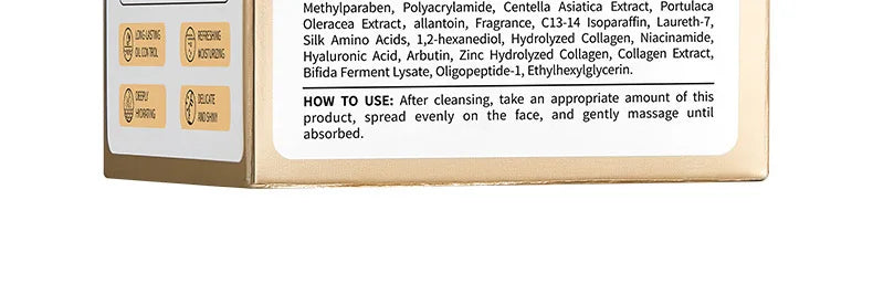 Open jar of collagen firming face cream with smooth moisturizing texture