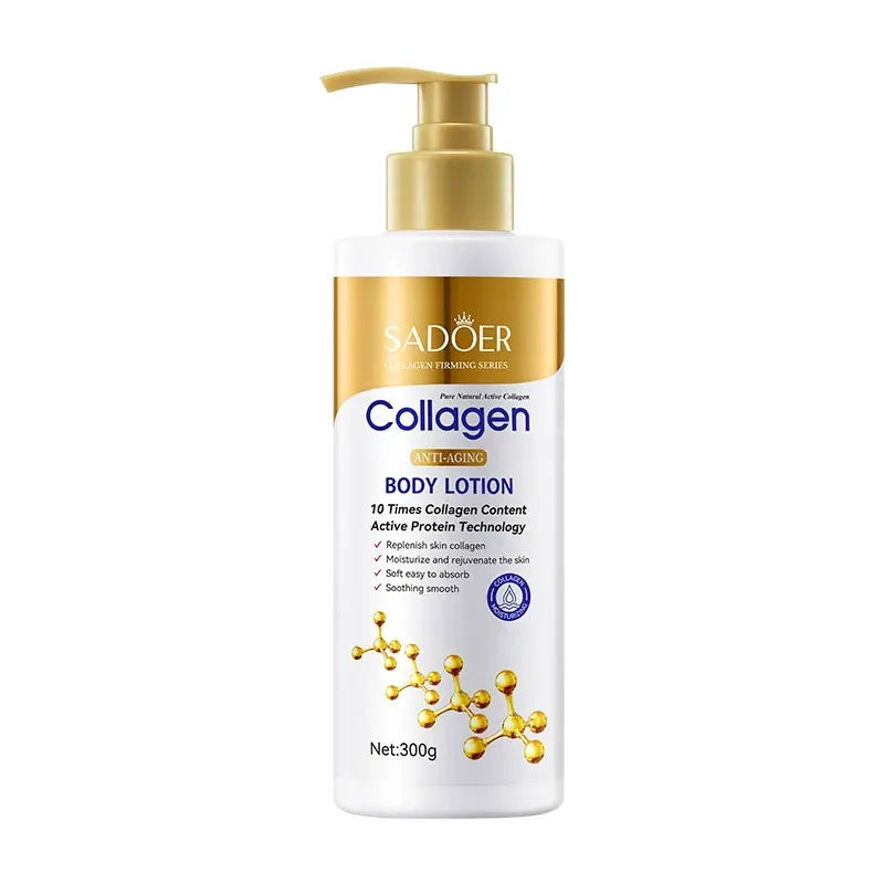 Collagen milk face and body cream jar for moisturizing and brightening skin