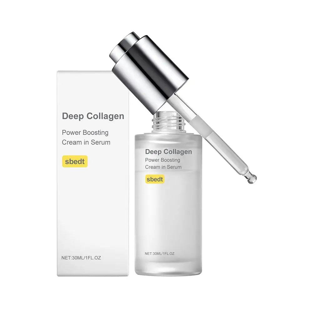 Anti-aging facial serum ampoule with collagen and peptide complex for skin tightening and firming