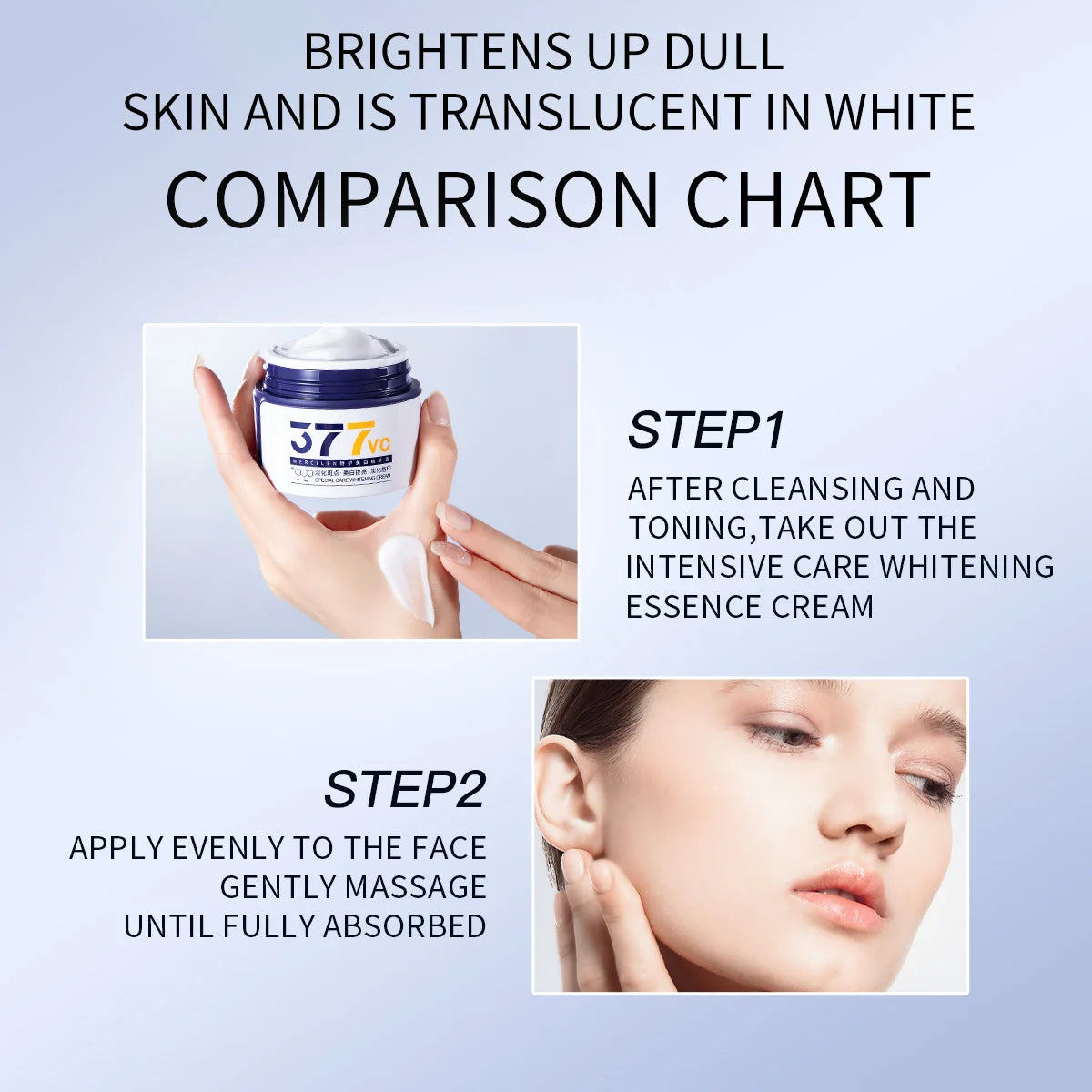 Mercilen Moisturizing Essence Cream 50g, Contains Hyaluronic Acid, Plant-Derived Squalane, and Niacinamide to Moisturize and Brighten Facial Skin, Making Skin Look Younger, Suitable for All Skin Types