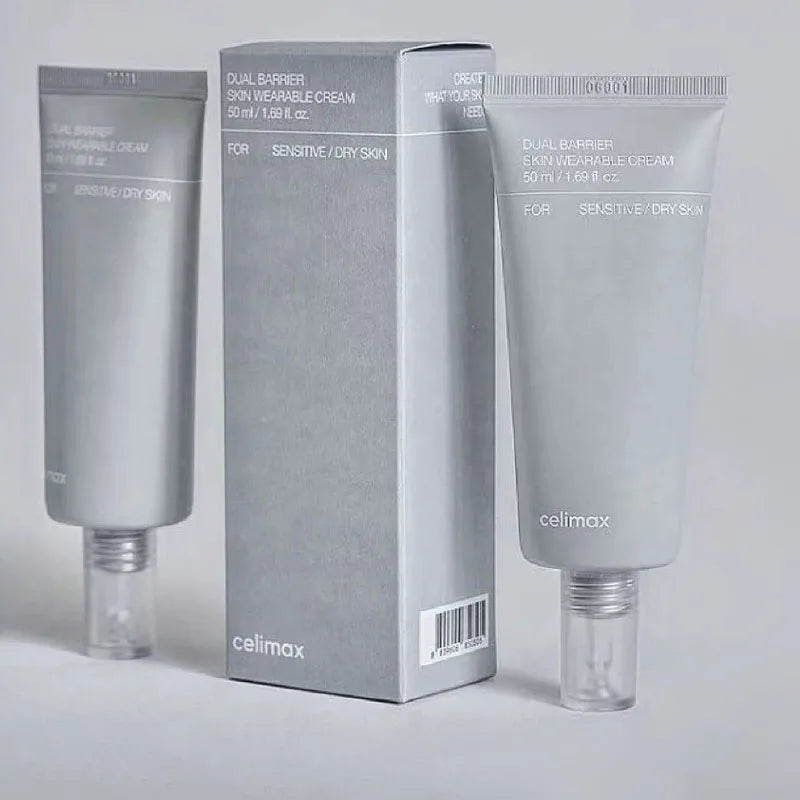 Celimax Double Barrier Repair Cream & Toner Duo — Ceramide & Peptide — Cream applied on skin deep moisturizing demo