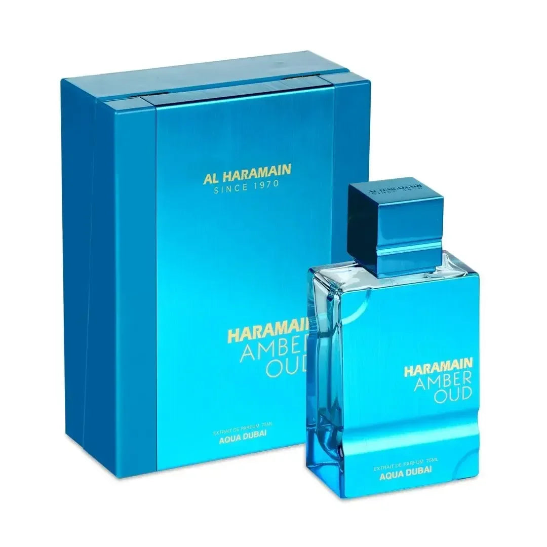 HARAMMAN Amber Oud Aqua Extrait — amber + oud + aquatic — fragrance cap detail