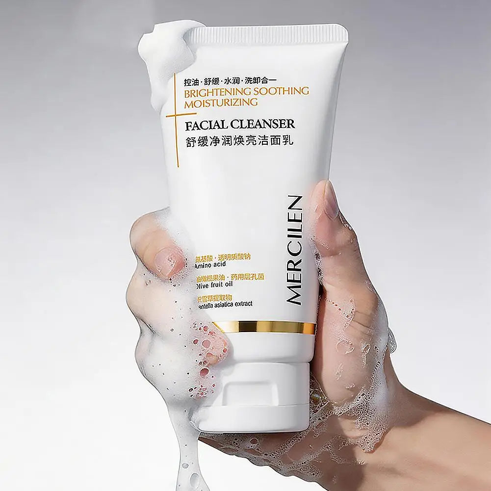 MERCILEN Deep Cleansing Facial Foam Cleanser — Nourishing & Rejuvenating — Before and after deep cleansing results