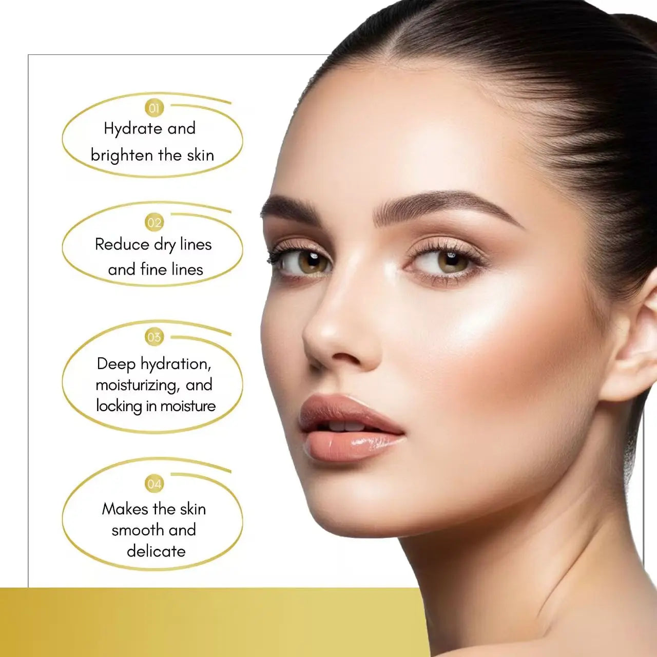 SkinSwaag Beauty MKFD Collagen Hyaluronic Acid Peptide Essence — collagen + hyaluronic acid + peptide — essence texture on hand on white background