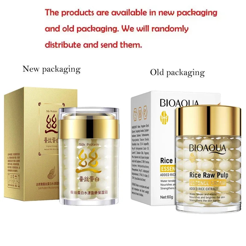 Jar of rice moisturizing brightening firming cream