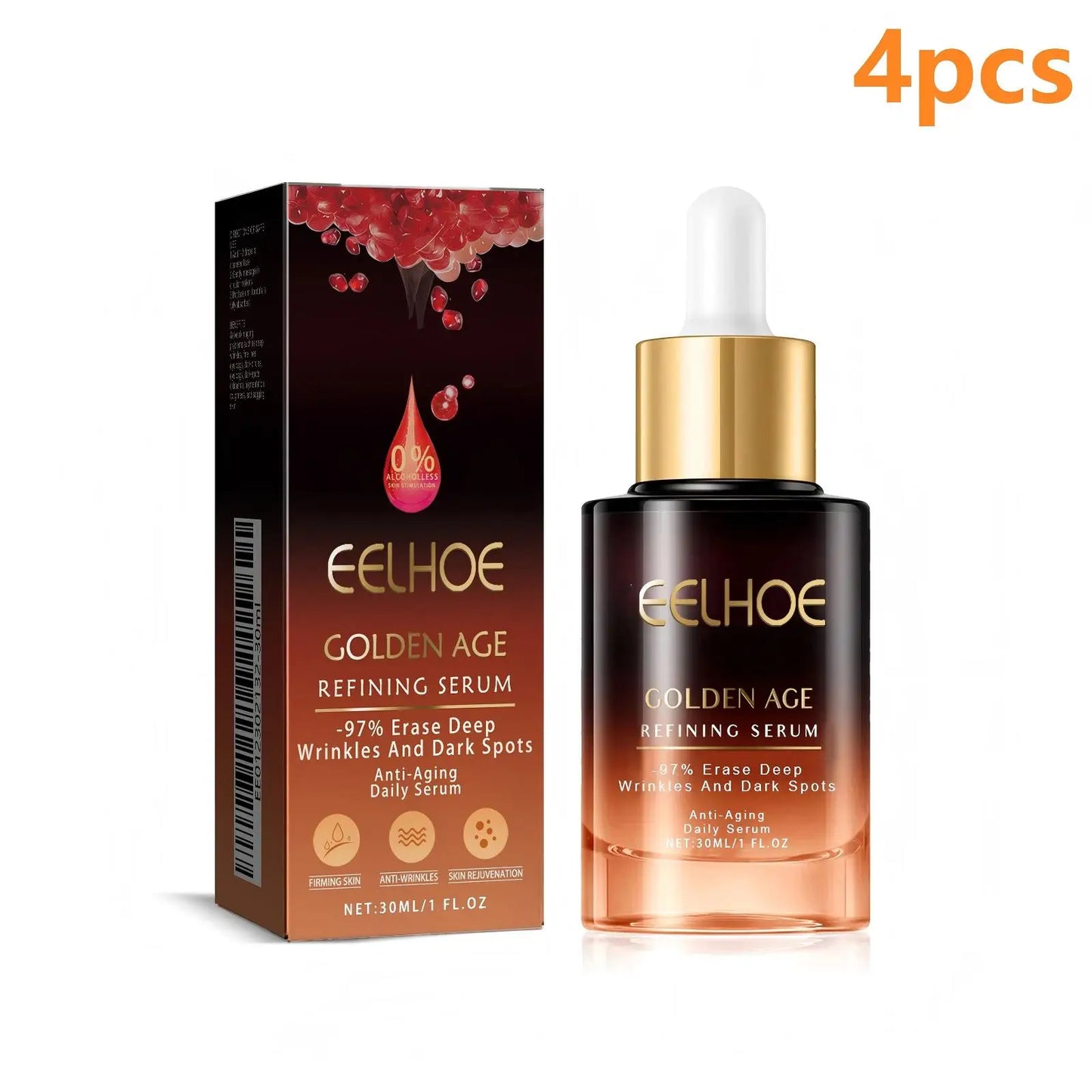 Facial serum bottle for skin tightening and firmer-looking skin