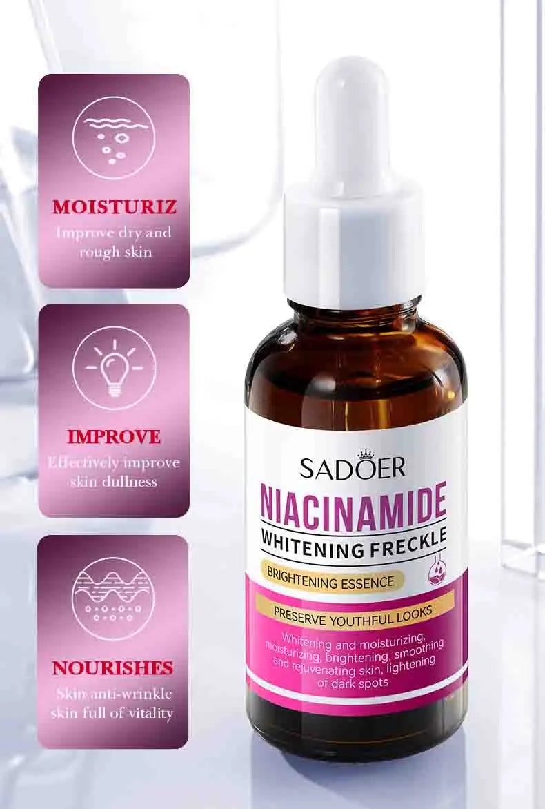 1/3pcs SADOER Fullerene Salicylic Acid Nicotinamide Serum Facial Moisturizing Anti-aging Facial Essence Beauty Skin Care