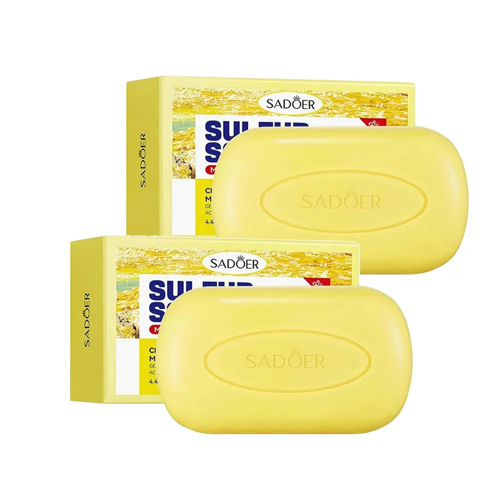 Sulfur cleansing bar for removing mites and moisturizing skin