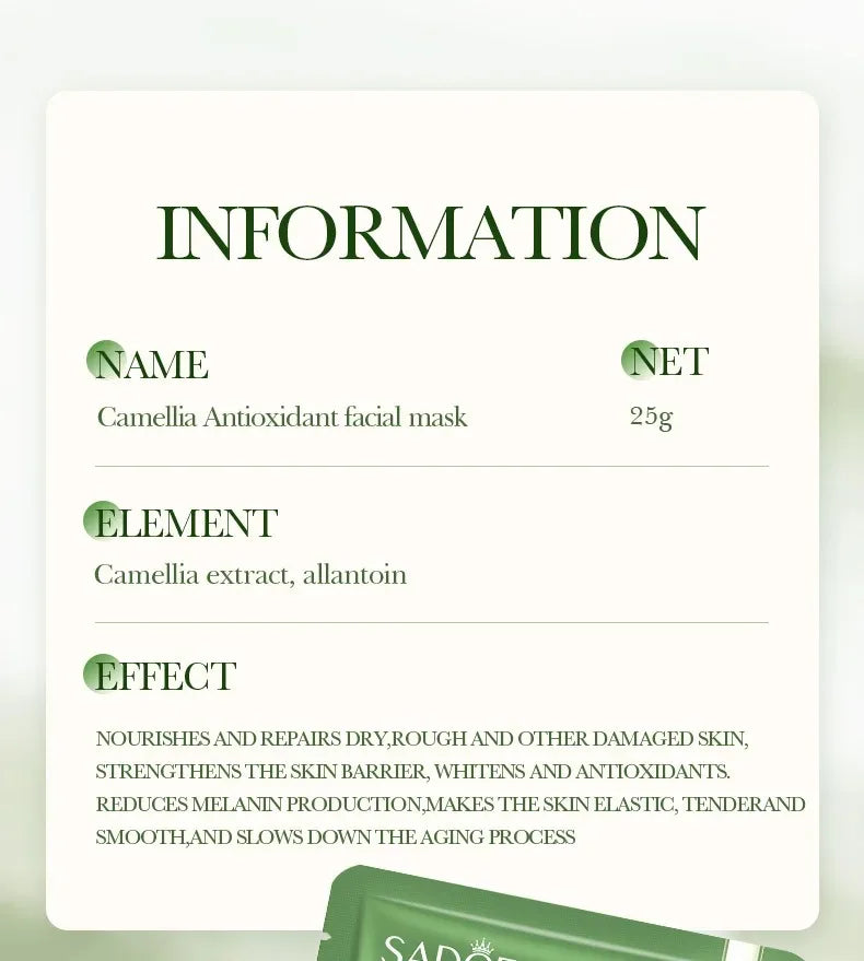 Aloe vera glycerin moisturising sheet mask sachet