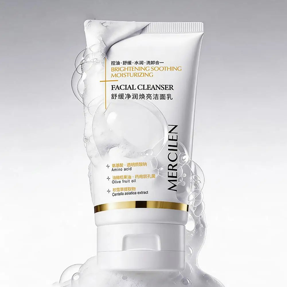 MERCILEN Deep Cleansing Facial Foam Cleanser — Nourishing & Rejuvenating — Suitable for all skin types feature panel