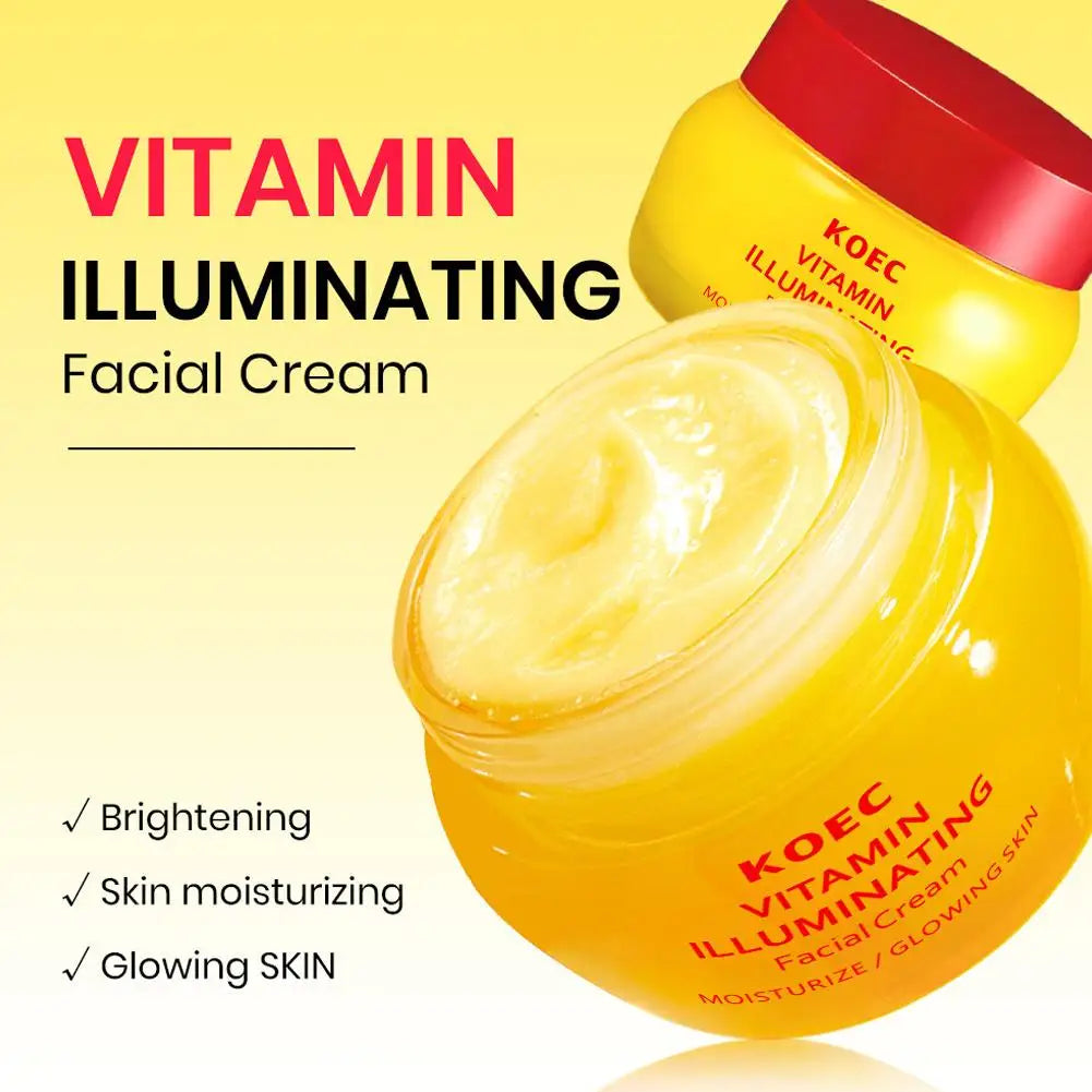 KOEC Bakuchiol & Vitamin Complex Korean Skincare Kit — Bakuchiol & Vitamin C — Cream and serum duo display