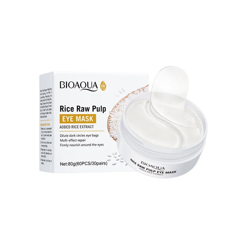 Rice extract firming eye mask packaging with under-eye patches
