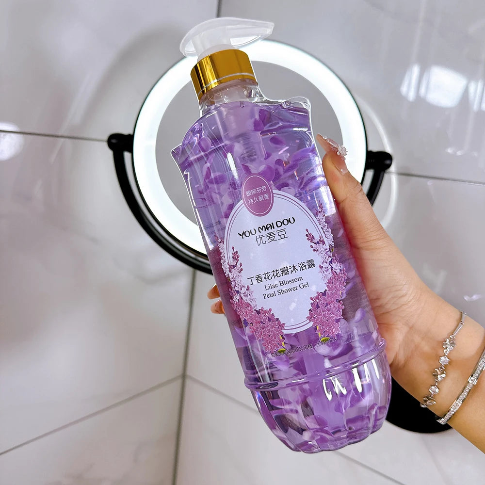 YUMAIDOO Mango Peach Bubble Shower Gel — Mango & Peach — Product bottle with outer packaging box