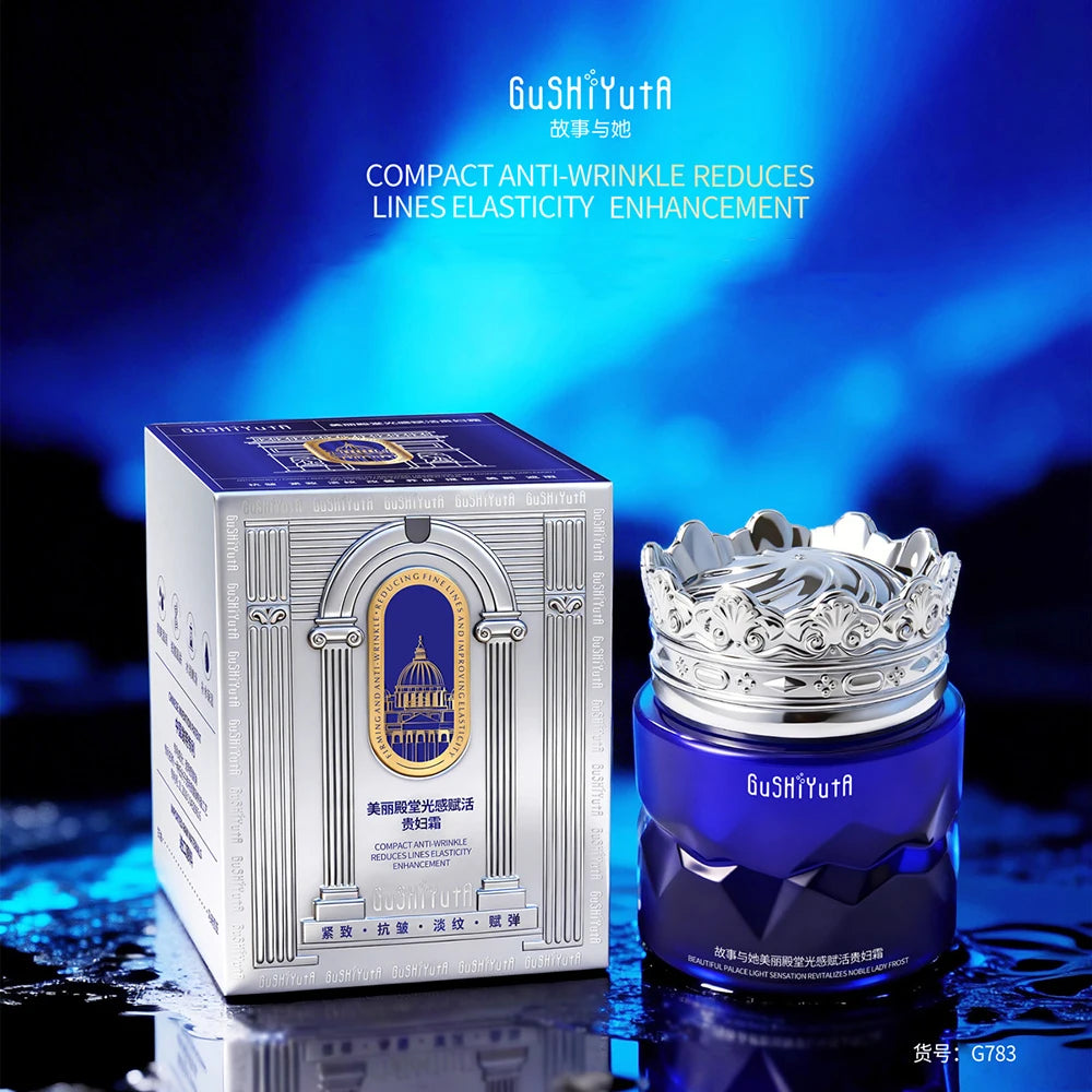 Anti-aging face cream jar with energizing, firming, and lifting formula
