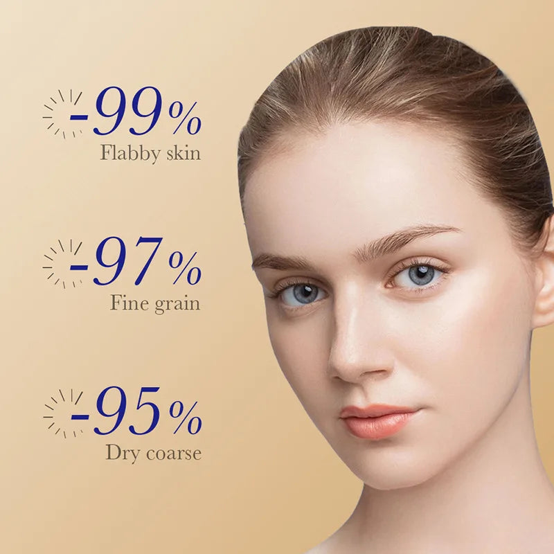 Facial essence serum bottle with collagen nourishing and moisturizing formula for anti-wrinkle, firming, and brightening.