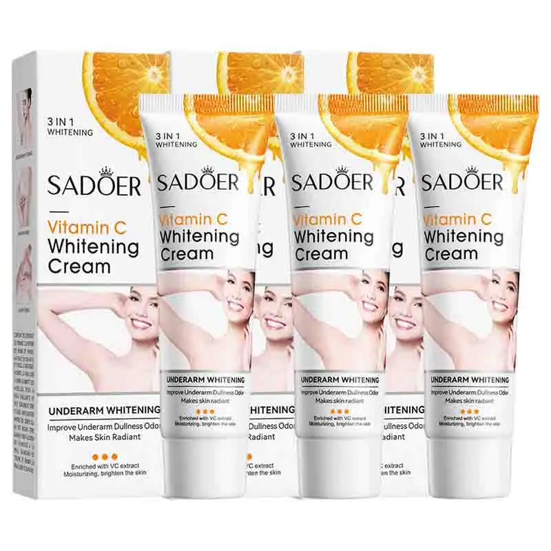 SADOER Vitamin C Nourishing Brightening Body Lotion — vitamin C — batch code on packaging on white background
