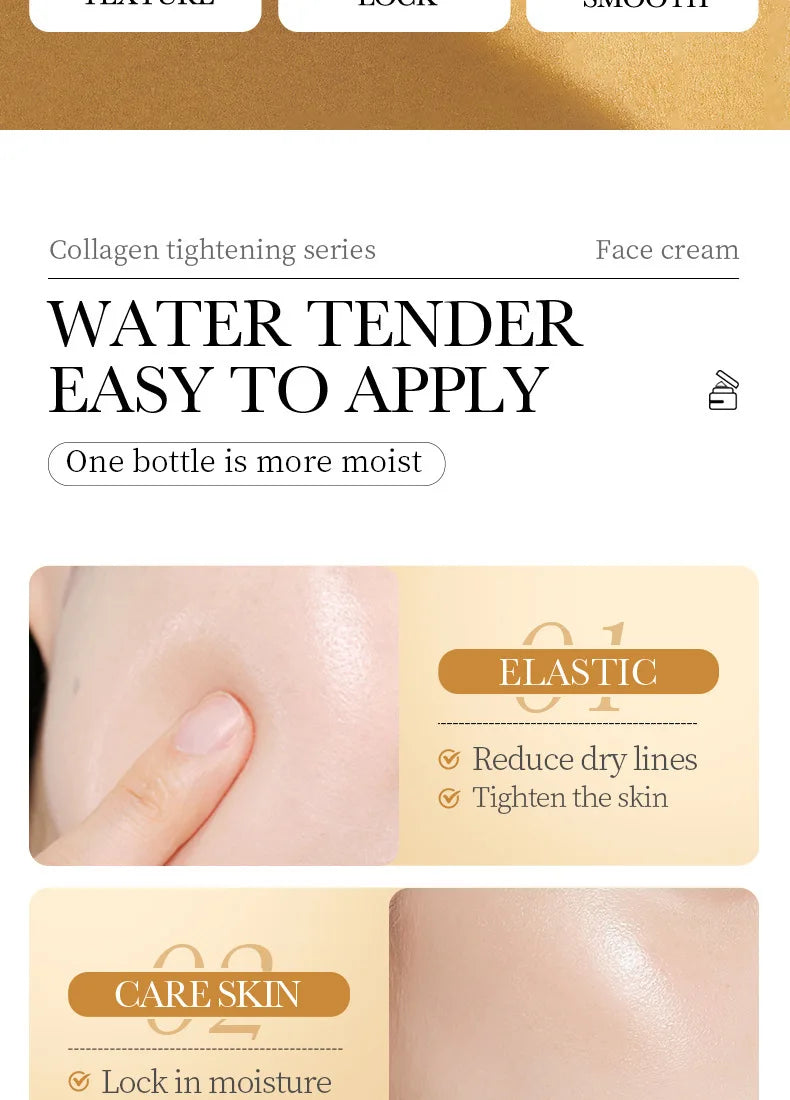 Jar of collagen firming moisturizing face cream for firmer, hydrated skin