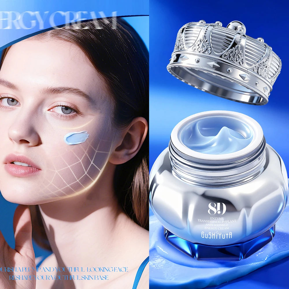 Jar of firming and lifting face cream with energizing anti-aging formula
