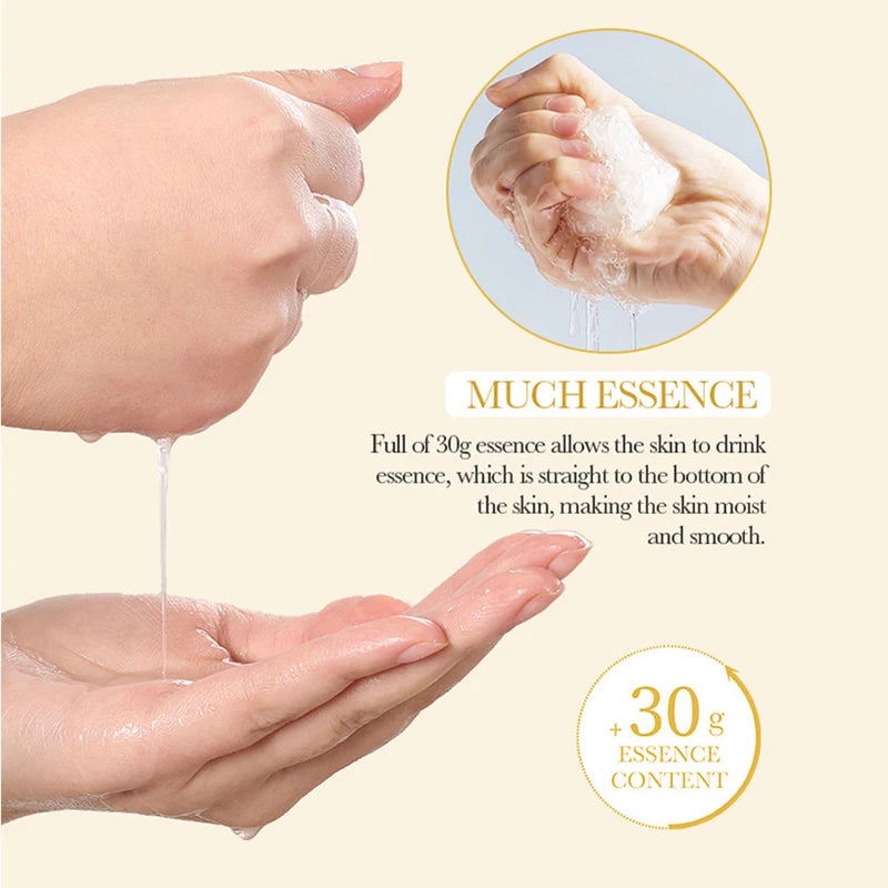 Snail extract sheet mask pack for hydrating and brightening, 10 pieces