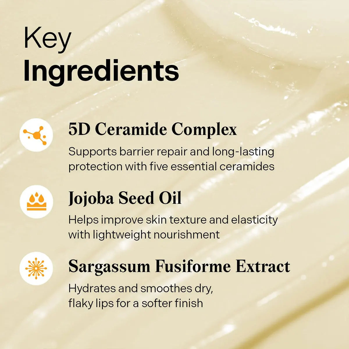 Ceramide-infused lip balm stick for intense hydration and barrier restoration