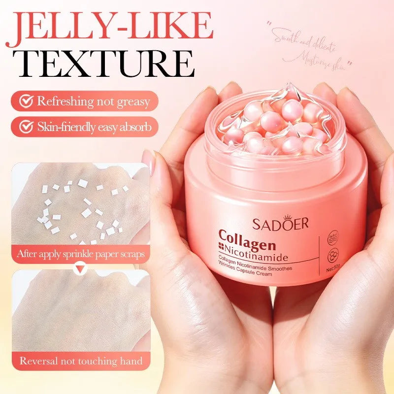 SADOER — Collagen Niacinamide Face Cream — Cream application on face
