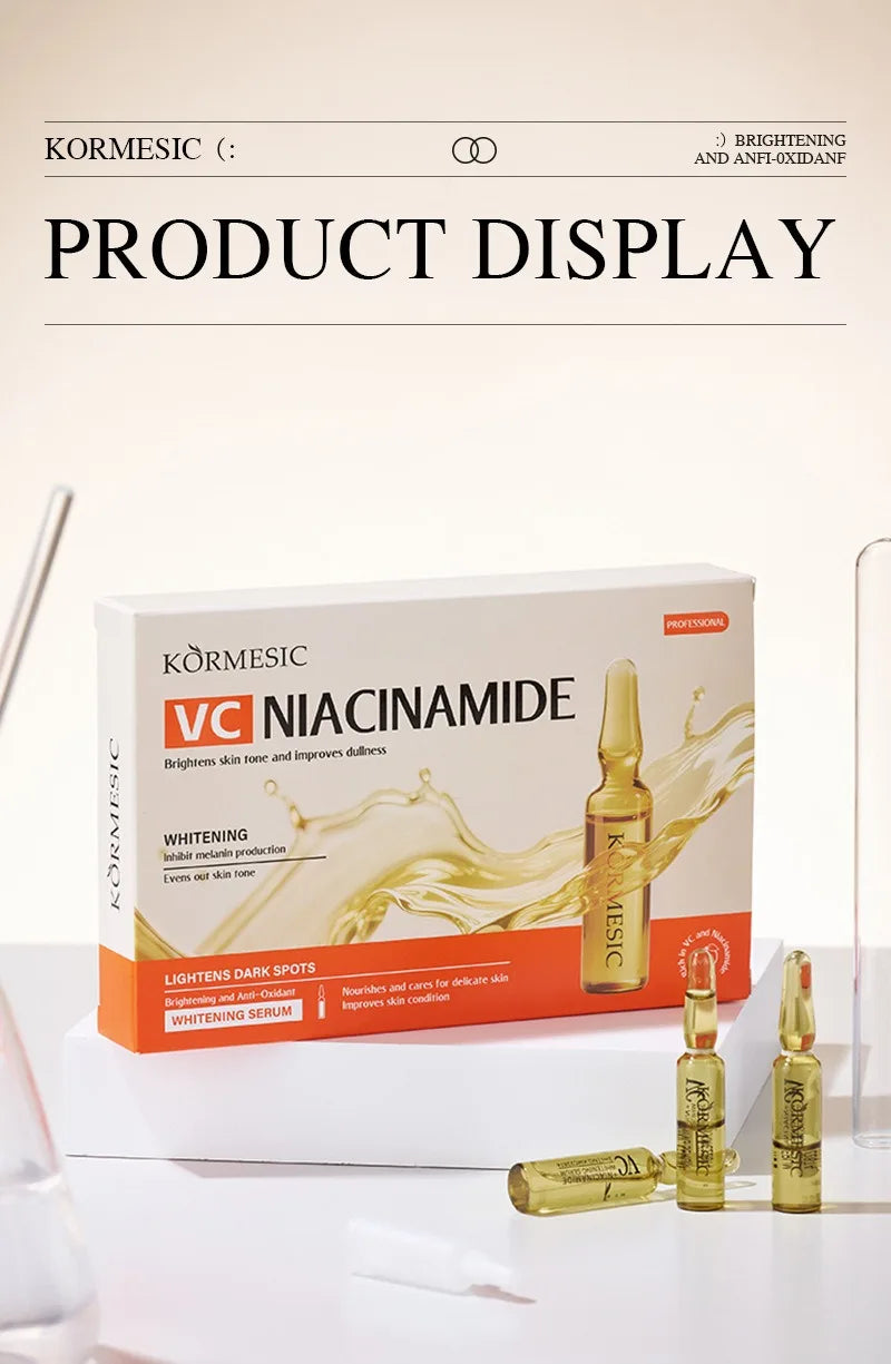 KORMESIC Vitamin C Nicotinamide Brightening Serum Set — Vitamin C & Nicotinamide — Before and after brightening results