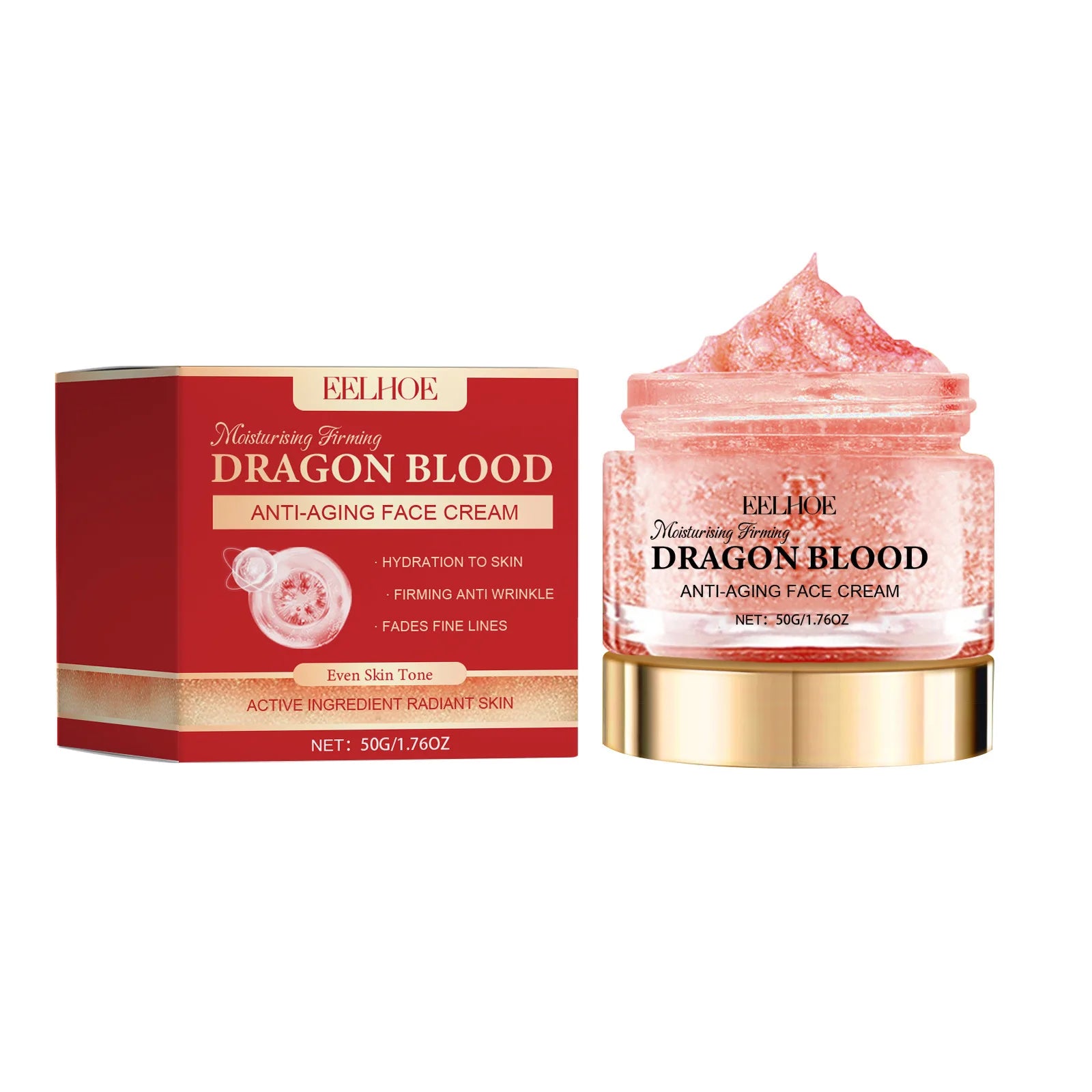 EELHOE Dragon Blood Facial Cream — Dragon Blood Resin — Lifestyle shot with skincare routine