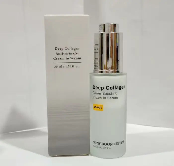 Anti-aging lifting serum ampoule with collagen and peptide complex for skin tightening and firming