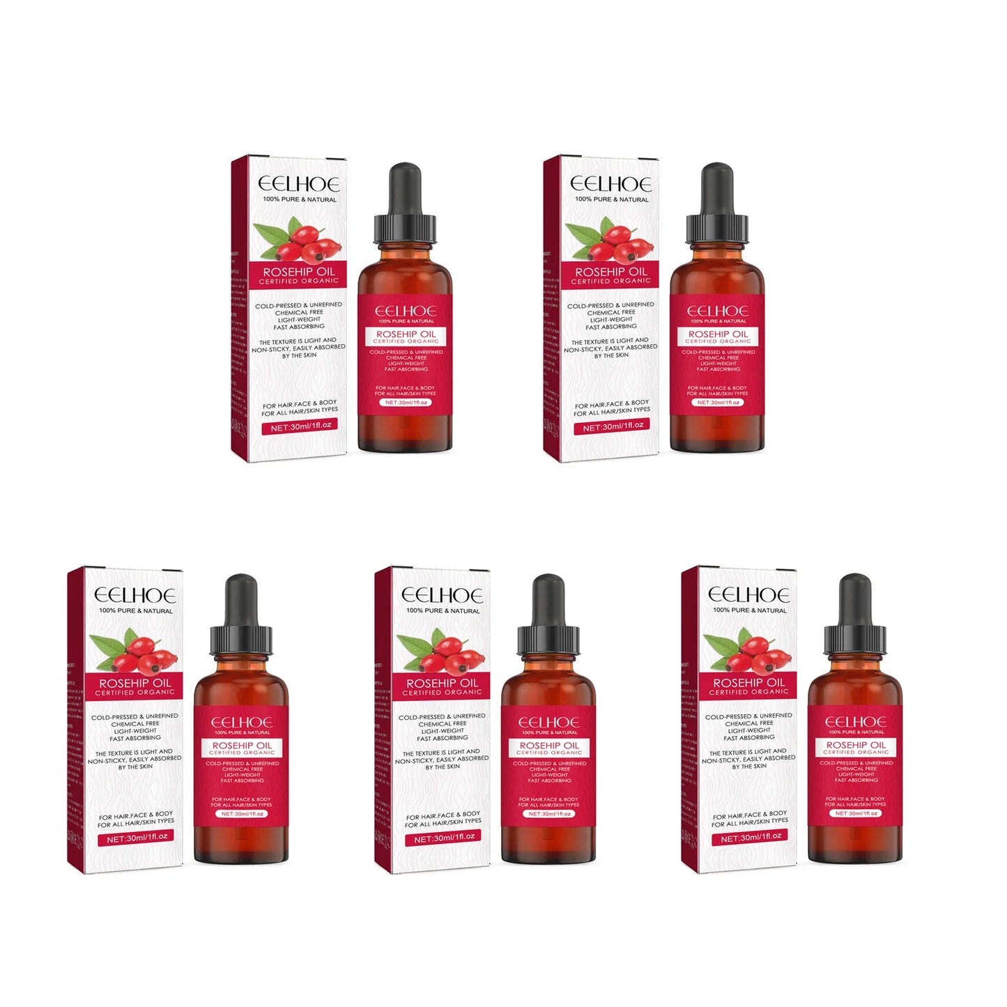 EELHOE — Rosehip Oil Serum — Skincare benefits infographic