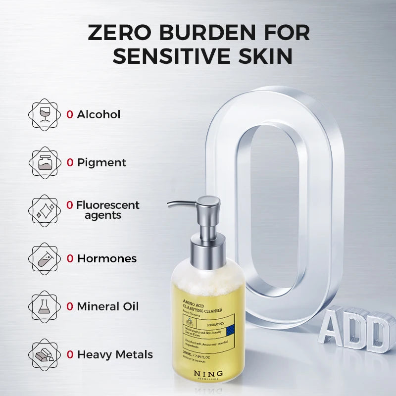 NING DERMOLOGIE Amino Acid Cleanser — amino acid + salicylic acid — product with box flat lay