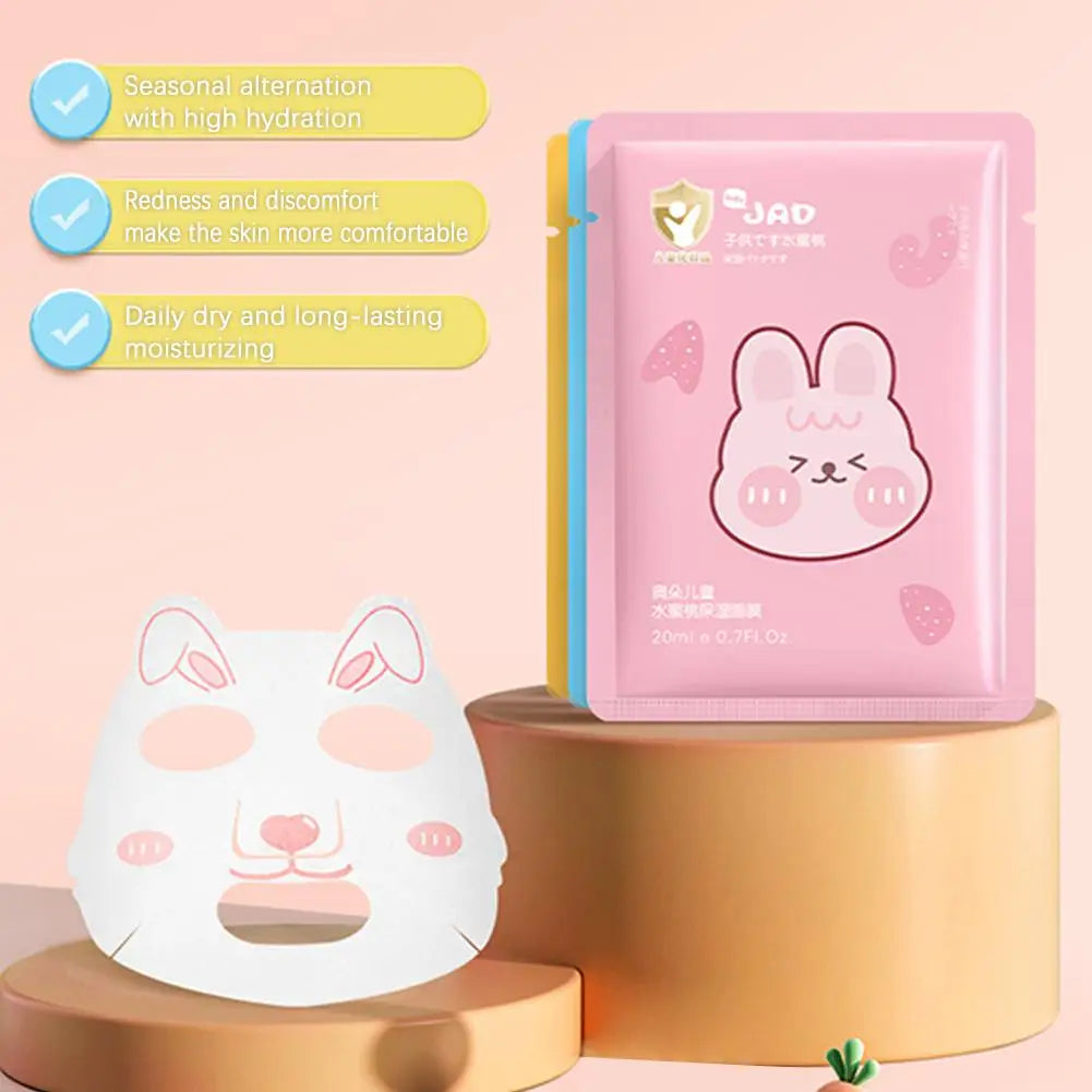 Cute animal cartoon moisturizing kids face mask with gentle formula
