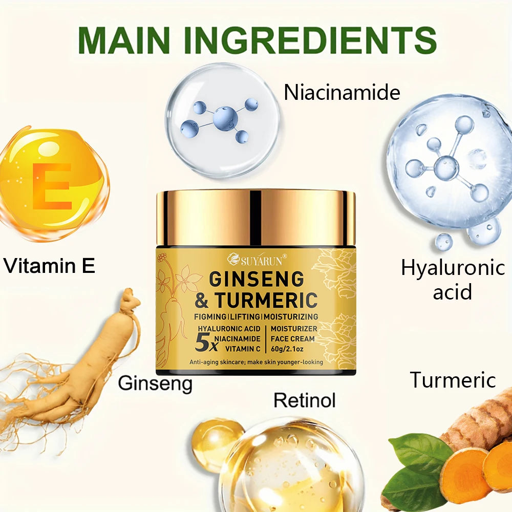 SkinSwaag Beauty SUYARUN Ginseng & Turmeric Brightening Face Cream — ginseng + turmeric — jar back view on white background