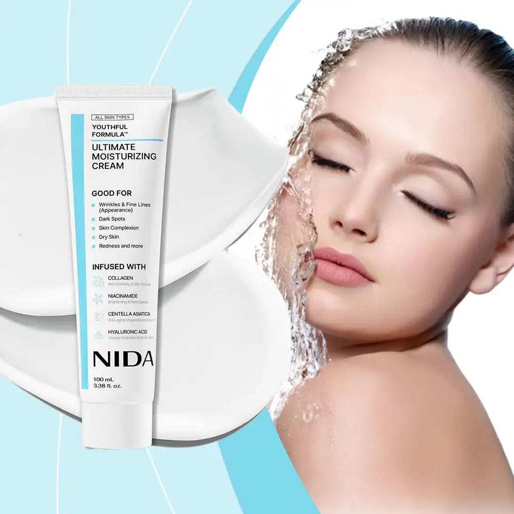 Jar of multi-action rejuvenating face cream for all skin types, repairing damage, Korean skincare