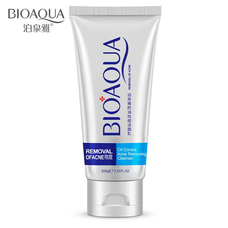 Acne treatment cream with salicylic acid for pore refining, product packaging on clean surface.