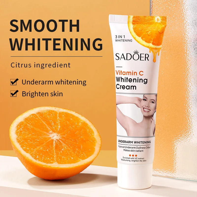 SADOER Vitamin C Nourishing Brightening Body Lotion — vitamin C — ingredient list on packaging on white background