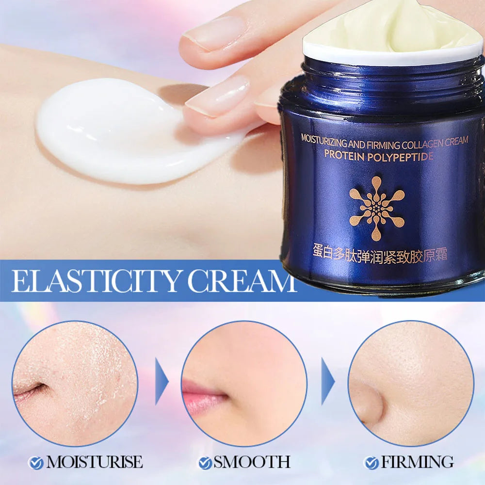 Protein Peptide Elastic Firming Collagen Cream Moisturizing Reduce Fine Lines Brightening Skin Beauty Face Cream Korea Skincare