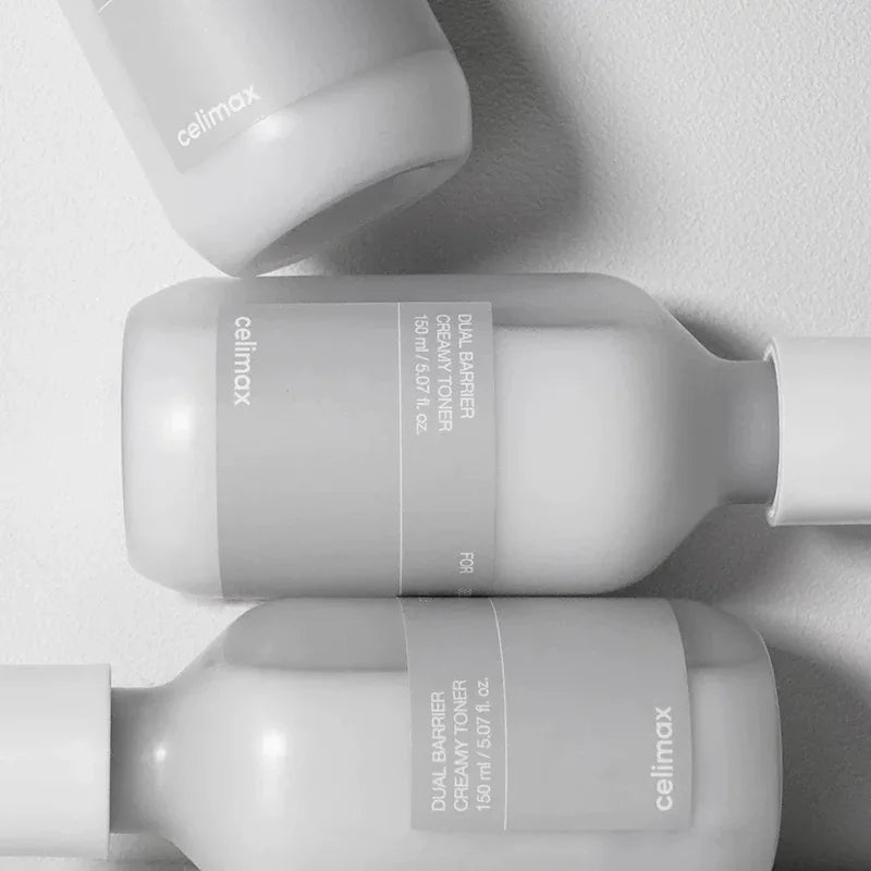 Celimax Double Barrier Repair Cream & Toner Duo — Ceramide & Peptide — Cream tube front view with celimax branding close-up